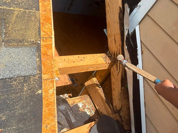 Roof repair work by Compass Roofing Services in San Antonio, TX