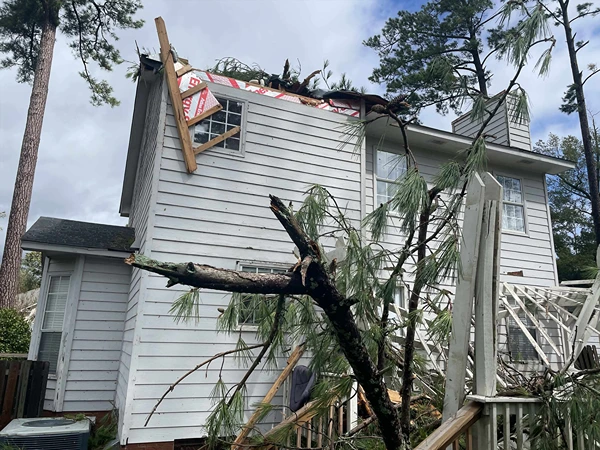 Storm damage roof restoration by Compass Roofing Services in San Antonio, TX